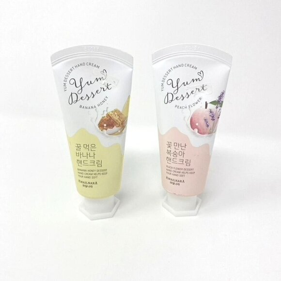 Korean Beauty Yum Dessert Hand Cream Banana Honey Peach Flower 2.12 Oz - Picture 1 of 9